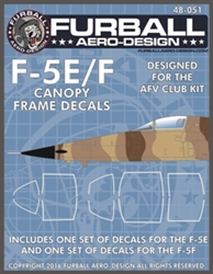 1/48 F-5E/F Canopy Seals for the AFV Club Kit