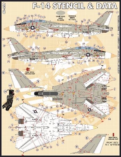 1/48 F-14 Stencils