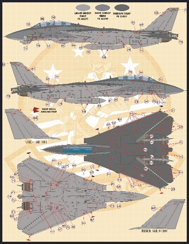 1/48 F-14 Stencils