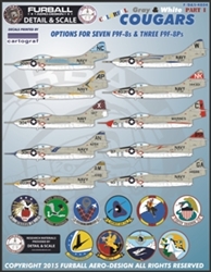 1/48  Colorful Gray & White F9F-8 Cougars