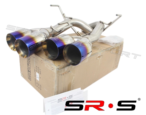 SRS 2015+ WRX STI Quad Axleback Burnt Tip Exhaust System 4" TIP