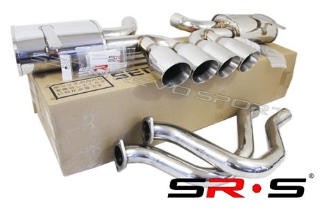 SRS 97-04 Chevy Corvette C5/Z06 5.7L  2.5" Dual Catback Exhaust System 4" QUAD Tips