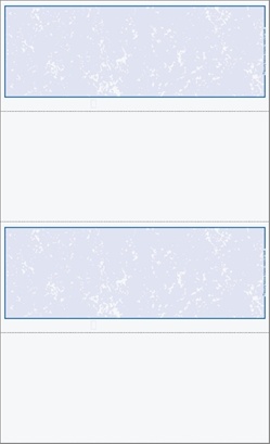 Blank 2/page Top Position Marble Background Check Stock - Perfs at 3.5", 7.0", 10.5"