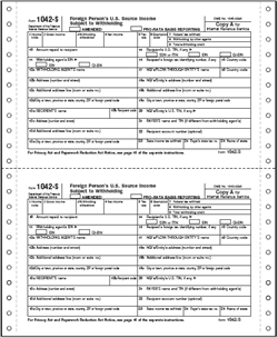 1042-S 5-part Carbonless Forms