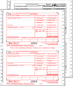 W-2 Twin Set 8-copy Carbonless Forms