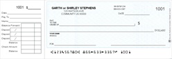 End-Stub Personal Size Checks without Deposit Slips