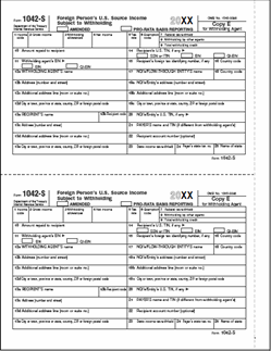 1042-S [E] Withholding Agent Copy E - Laser Forms