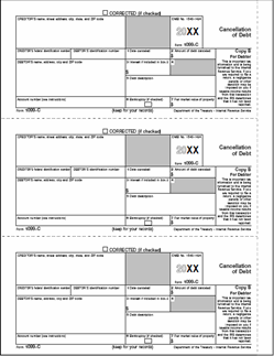 1099-C [B] Debtor Copy B - Laser Forms