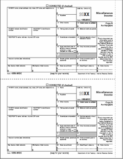 1099-MISC  [B] Recipient Copy B - Laser Forms