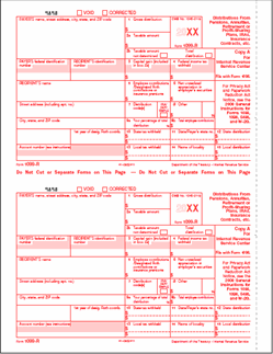 1099-R  [A] Federal Copy A - Laser Forms