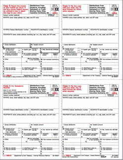 1099-R [BC22] 4 Recipient Copies B,C,2,2 - Laser Forms