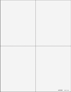 Blank W-2 – 4-Up Quadrants Laser Tax Forms - with 2 panel  instructions