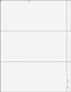 Blank W-2 – 3-Up Laser Tax Forms - with 1/2" perf on right