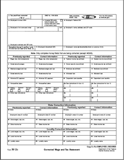 W-2C  [C] Employee’s Record Copy C - Laser Forms