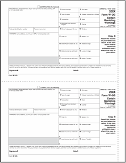 W-2G  [B] Winner's Federal Copy B - Laser Forms