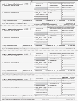 W-2 [B/C/2/2] Employee’s Copies - Federal Copy B, Record Copy C, State Copy 2, and extra State/Local Copy 2 - 4-Up Laser Forms