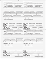 W-2 [1/1/D/D] Employer’s Copies - Four (4) File Copy D or State/Local Copy 1 - 4-Up Quadrant Laser Forms