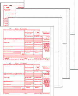 1099-DIV Blank Laser Set 4-part