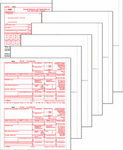 1099-R Blank Laser Set 2-up 6-part