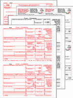 1099-R Preprinted Set 4-up 6-part