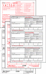 W-2 3up Condensed Set 4-part