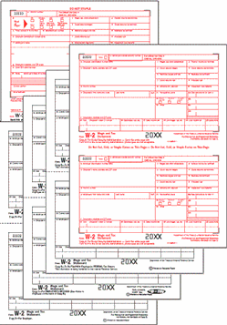 W-2 Traditional Preprinted Set 4-part