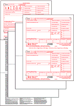 W-2 Traditional Blank Set w/ Instructions 4-part