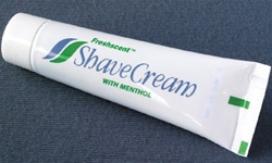 Brushless shave cream