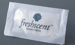 Shave cream, single use