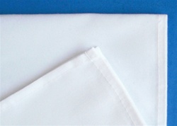 100% spun poly, white, napkins