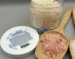 "Breathe Easy" bath salts in a 480 ml jar: