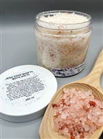 A 480 ml jar of Head Ease Bath Salts with calming essential oils blend.