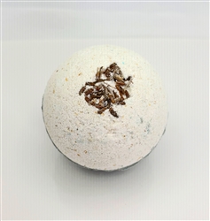 lavender and oats bath bomb with real lavender buds handmade in Canada