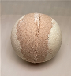 white tea and ginger bath bomb brown and white handmade in Canada