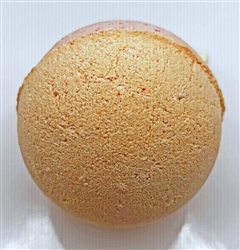 grapefruit pink and orange bath bomb with grapefruit essential oil handmade in Canada