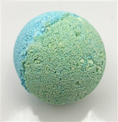 cf eucalyptus blue and green bath bomb with peppermint lavender eucalyptus handmade in Canada