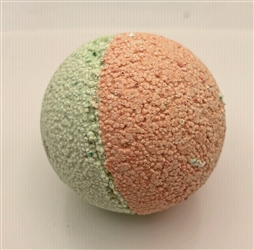 christmas tree red and green bath bomb with pine and vanilla handmade in Canada