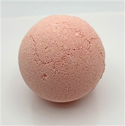 invigorating red bath bomb with herbal essential oils handmade in Canada