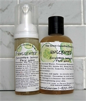 Unscented Cucumber Infused Face Wash -60 ml forming pump and 120 ml bottle