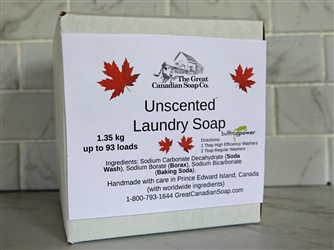 Laundry Soap Unscented Powder in a Cardboard Box - 1.35 kg (2 lbs 15.6 oz)