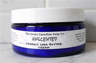 Unscented Organic Shea Butter Cream - 240 ml (8.0 fl oz)