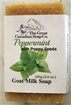 Peppermint with Poppy Seeds Goat's Milk Soap 100 g