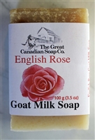 English Rose Goat Milk Soap - Rectangle Bar 100 g (3.5 oz)