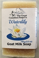Waterlily Goat Milk Soap - 98% Natural - Rectangle Bar 100 g (3.5 oz)