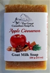 Handmade Apple Cinnamon Goat Milk Soap, rich in coconut and olive oils, with a warm, autumn-inspired fragrance.