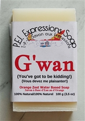 Water Based Orange Zest Soap G'wan - 100 g