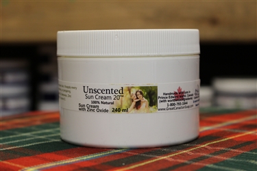 Unscented Zinc Oxide Cream - 100% Natural - 240 ml (8.1 fl oz) Jar