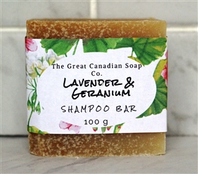 Lavender & Geranium Goat Milk Shampoo Bar - 100 g