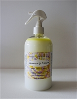 Lavender and Orange Yoga Mat Spray - 98% Natural - 500 ml (16.9 fl oz) Spray Bottle