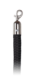 1" Braided Rayon Stanchion Rope Black